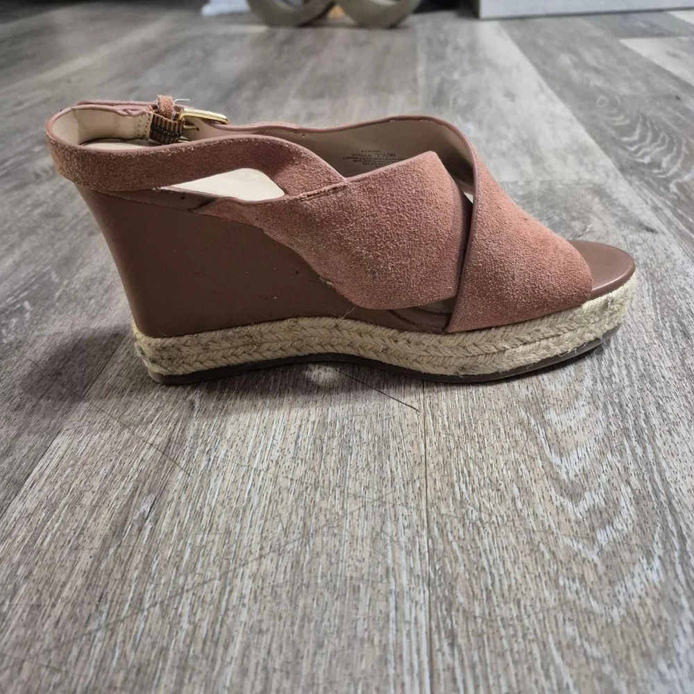 Women's H Halston Brown Wedge‎ Sandals 7.5
